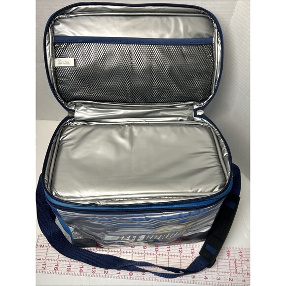 Jeff Gordon Lunch Box #24 Dupont Chevy Race Car Driver Blue Insulated W Strap - Picture 7 of 9